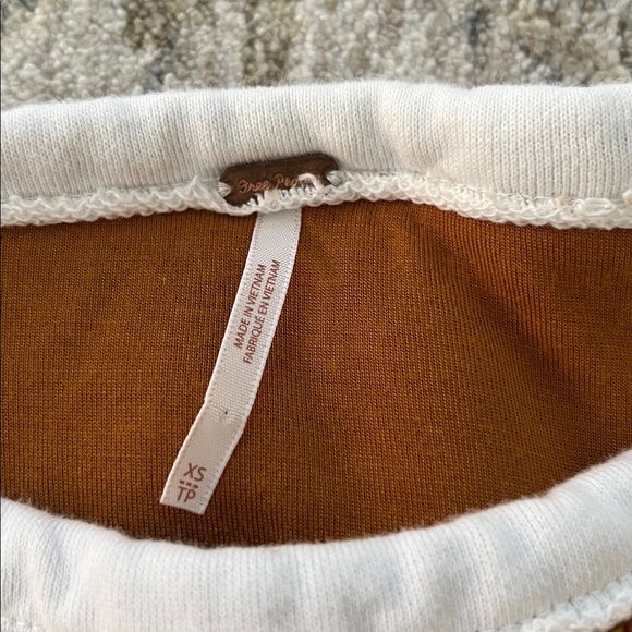 Free People size XS Cozy Striped Brown and White Sweater - Picture 7 of 7